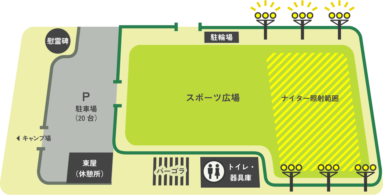 公式 スポーツ広場MAP（施設配置図）
