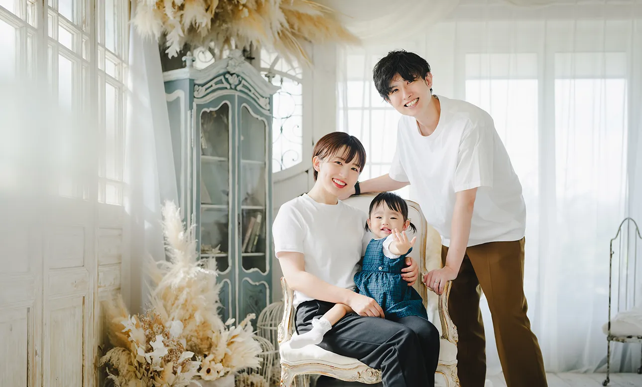 一組ごとに向き合う撮影